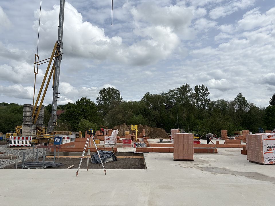 Baustelle der neuen DRK-Kita in der Jahnstraße in Uslar