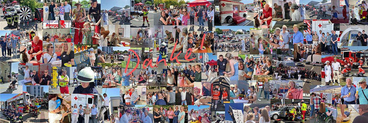 Eine Collage von Bildern von der Veranstaltung zum 75. Jubiläum des Kreisverbandes